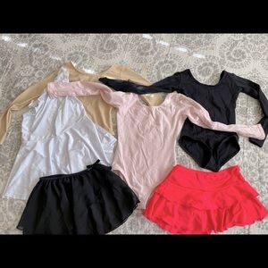 Leotards and skirts sizes 4-6